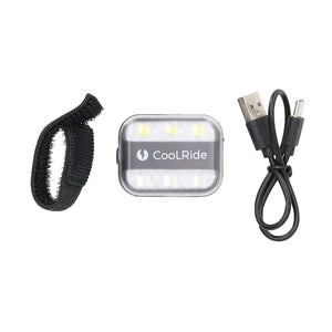 Éclairage arrière USB Coolride 6 LED clip tige de selle et sac à dos – vue 2