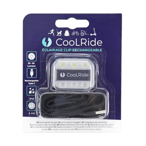Éclairage arrière USB Coolride 6 LED clip tige de selle et sac à dos