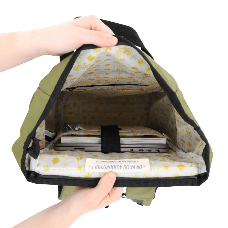 Sacoche arrière Hapo.G Roll-top medium convertible sac à dos – Kaki