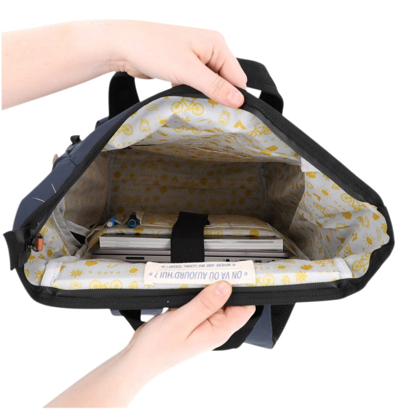 Sacoche arrière Hapo.G Roll-top medium convertible sac à dos – Bleu
