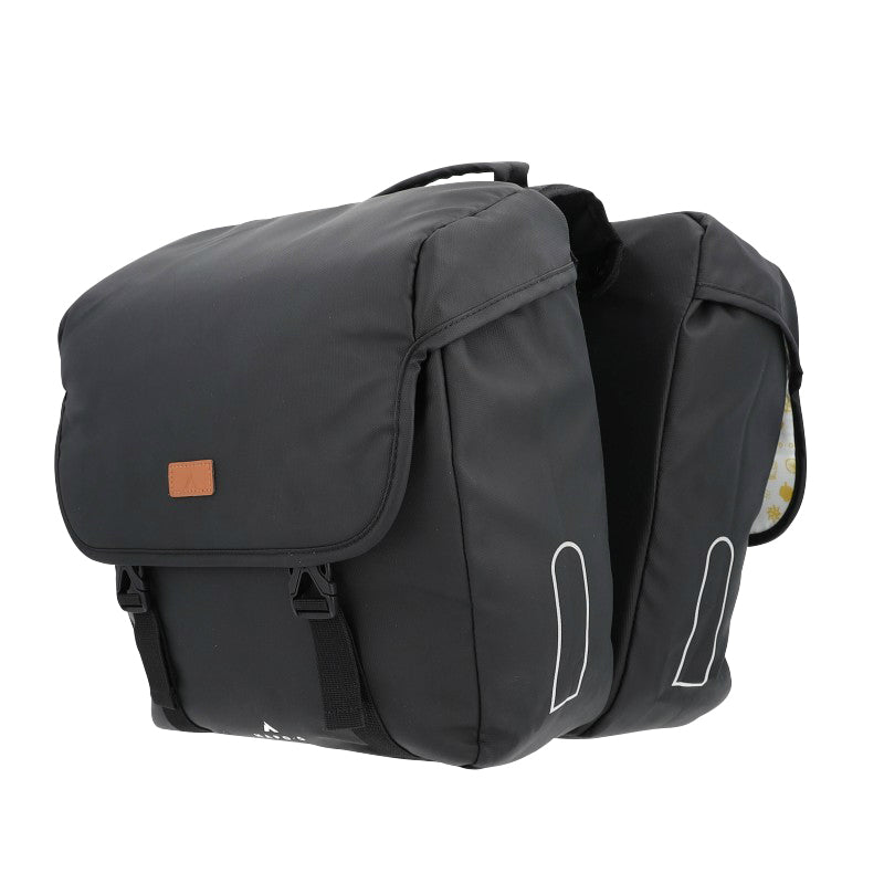 Sacoche arrière double Hapo.G 2 x 13,5 L fixation porte-bagages – Noir