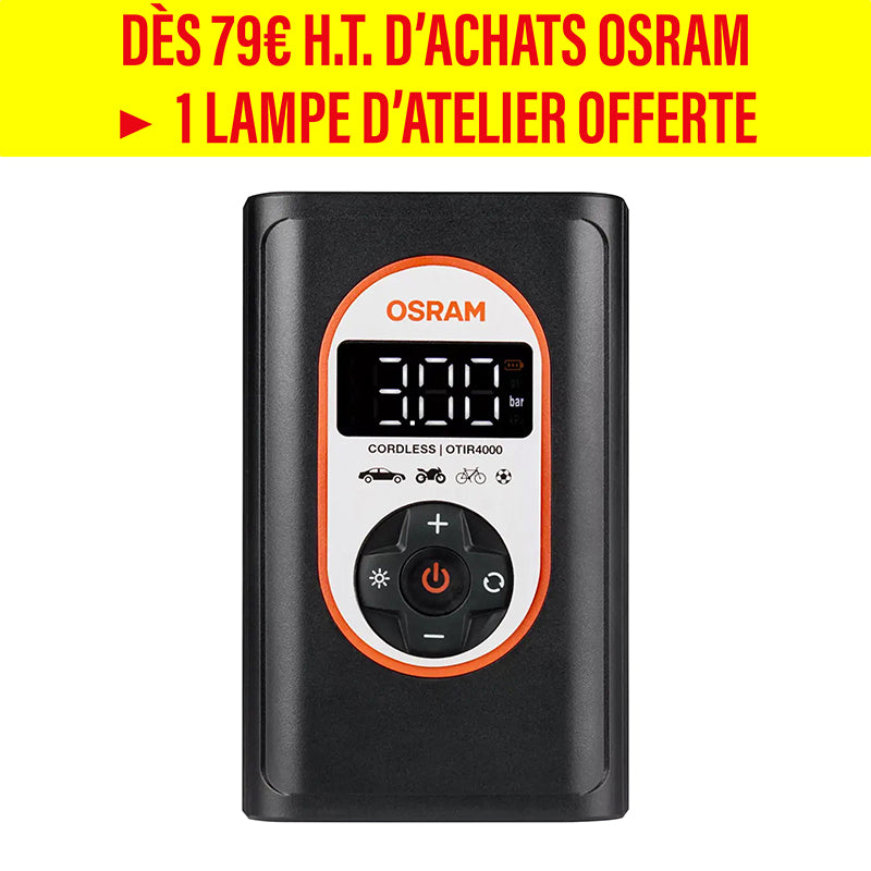 Compresseur universel Osram Tyre Inflate 4000 12 V rechargeable USB-C