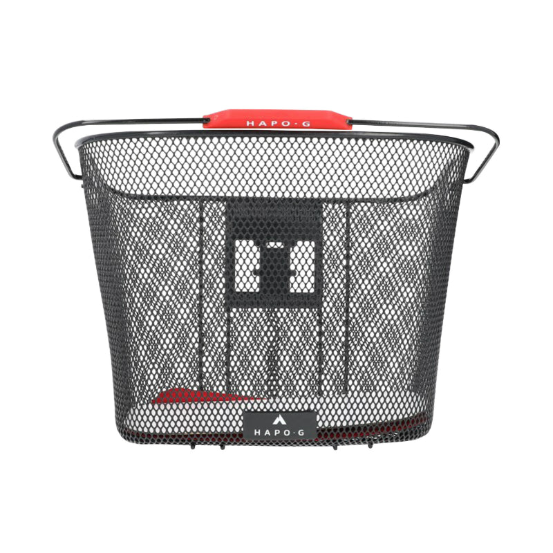 Panier avant acier nid d'abeille Hapo.G avec fixation – Noir