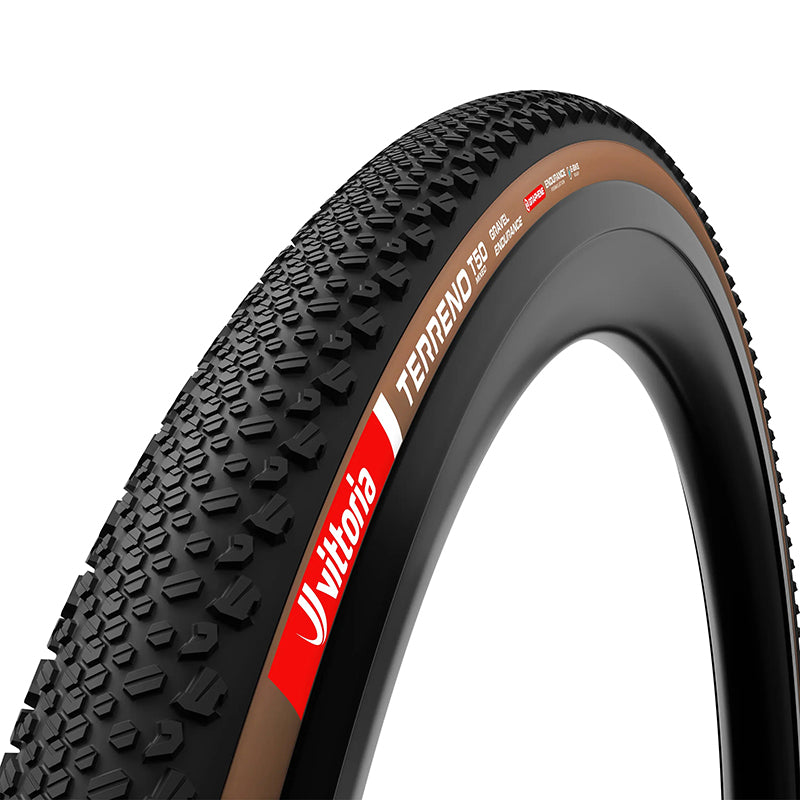 Pneu gravel Vittoria Terreno T50 Mixed Endurance Graphene 2.0 noir-beige tringle souple tubeless ready – 700 x 45 (45-622)
