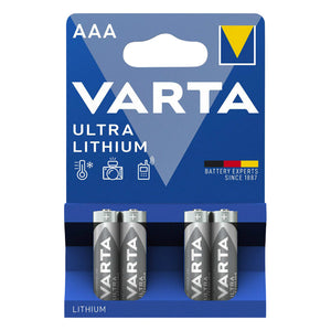 Piles AAA LR03 Varta Ultra Lithium (lot de 4)