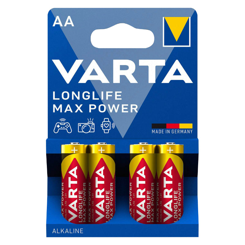 Piles AA LR06 Varta Longlife Max Power (lot de 4)