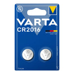 Piles bouton CR2016 Varta lithium 3 V (lot de 2)