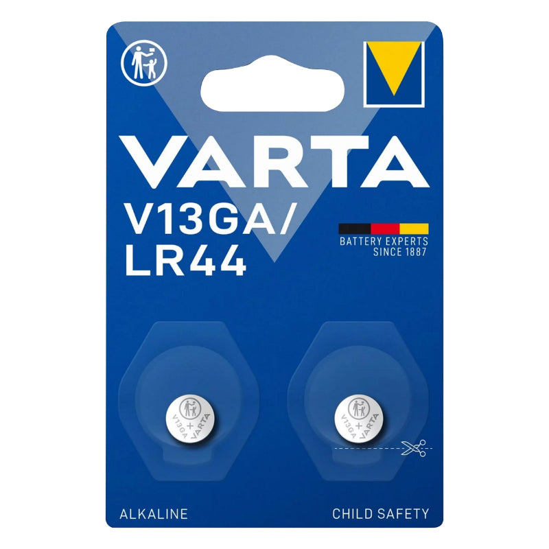 Piles bouton LR44 Varta alcalines 1,5 V (lot de 2)