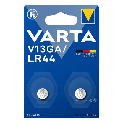 Piles bouton LR44 Varta alcalines 1,5 V (lot de 2)