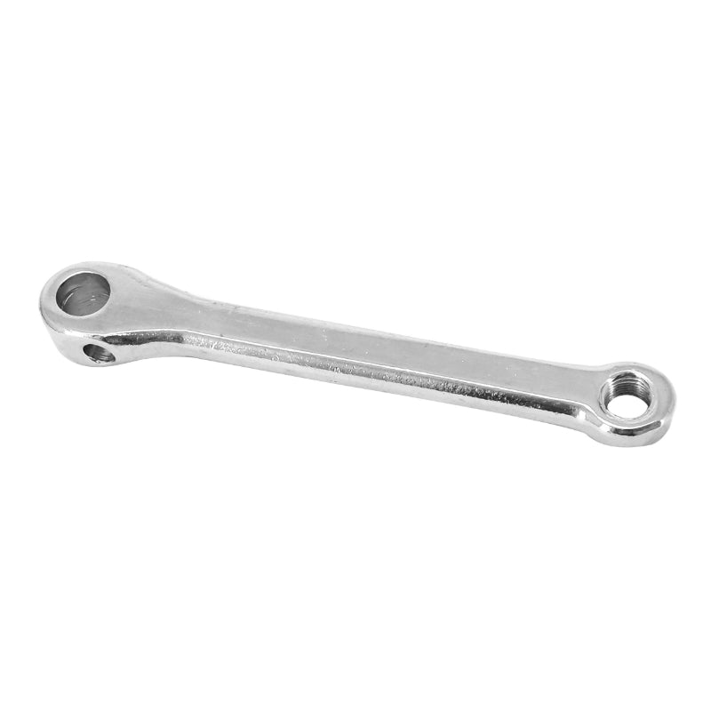 Manivelle gauche type Thun acier argent clavette 15 mm – 165 mm