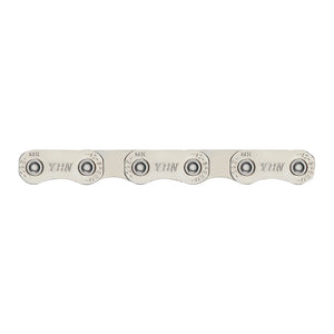 Chaîne VTT-VAE 12 vitesses YBN Flattop argent renforcée 136 maillons