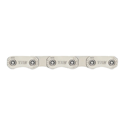 Chaîne VTT-VAE 12 vitesses YBN Flattop argent renforcée 136 maillons