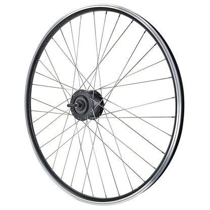Roue arrière VTC 700 ER10 noire moyeu Nexus 7 vitesses patin