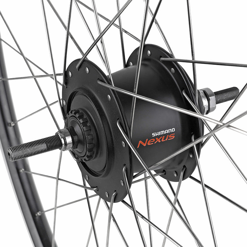 Roue arrière VTC 700 ER10 noire moyeu Nexus 7 vitesses patin – vue 3