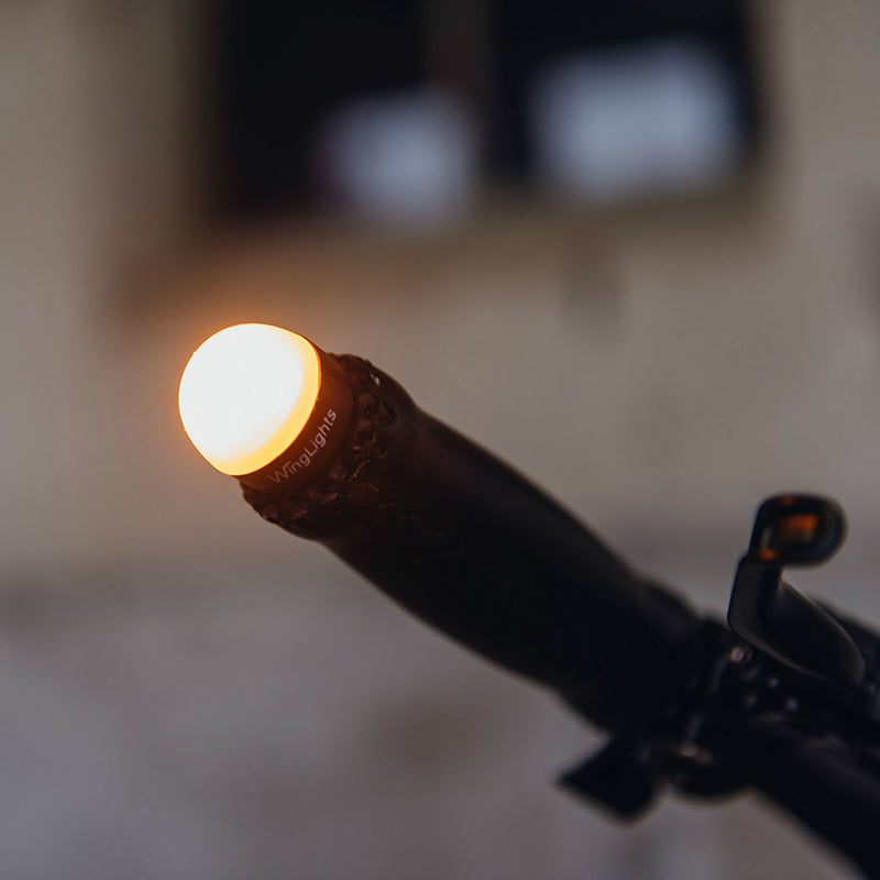 Éclairages clignotants d'embout de cintre à piles noir (paire) – vue 6