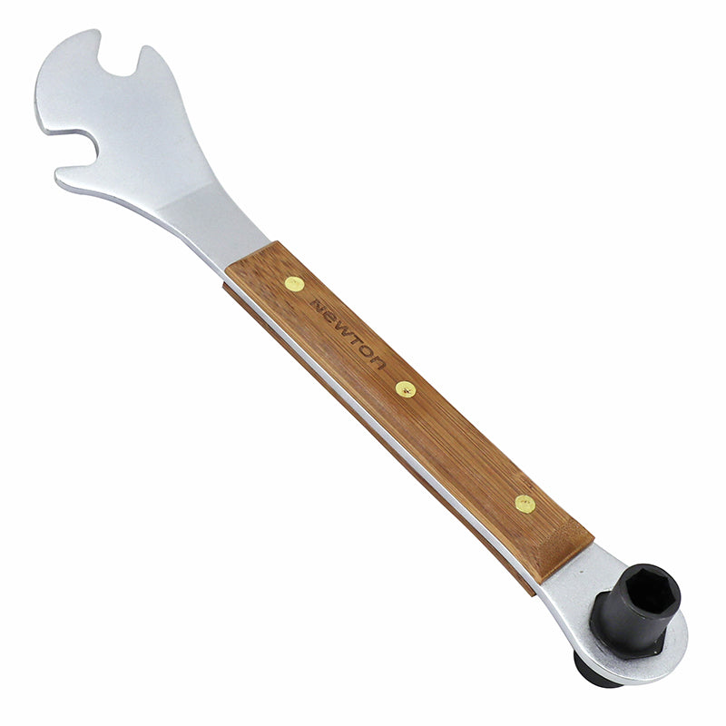 Clé à pédale Newton Wood 15 mm manche bois avec douilles 14 et 15 – vue 2