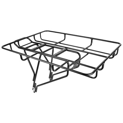 Porte-bagages arrière Newton alu noir réglable 26" à 29" à rebords – 27 kg