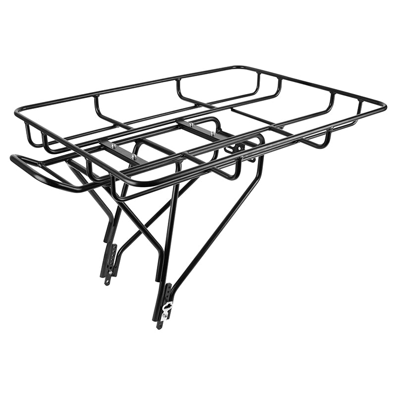 Porte-bagages arrière Newton alu noir réglable 26" à 29" à rebords – 27 kg – vue 2