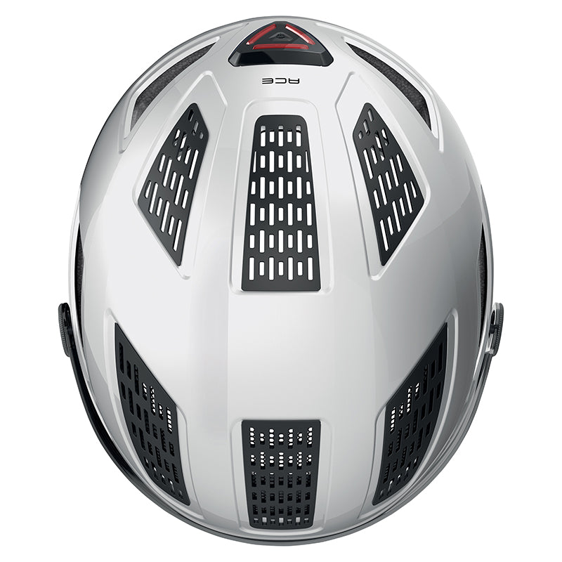 Casque urbain Abus Hyban 2.0 Ace éclairage intégré – Blanc polaire L (56-61)