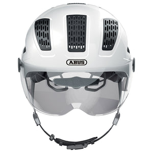 Casque urbain Abus Hyban 2.0 Ace éclairage intégré – Blanc polaire M (52-58)