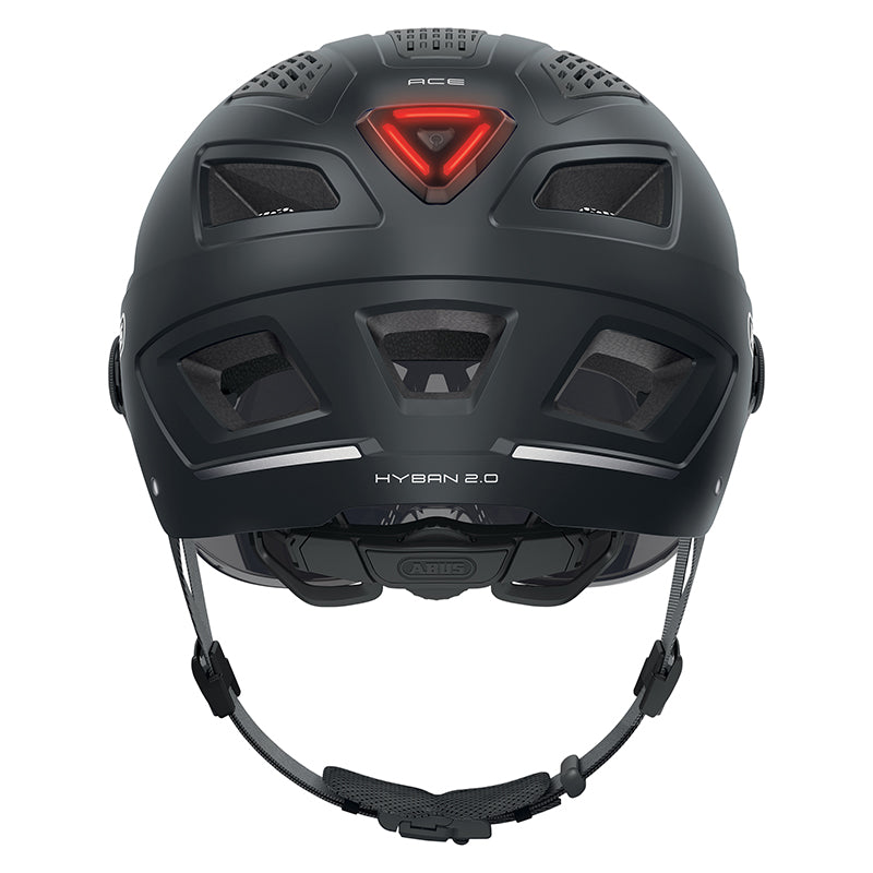 Casque urbain Abus Hyban 2.0 Ace éclairage intégré – Velours noir M (52-58)