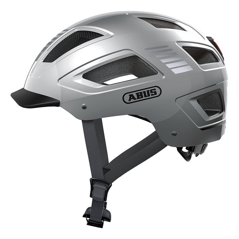 Casque urbain Abus Hyban 2.0 éclairage intégré – Argent XL (58-63)