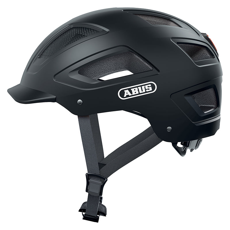 Casque urbain Abus Hyban 2.0 éclairage intégré – Velours noir M (52-58)