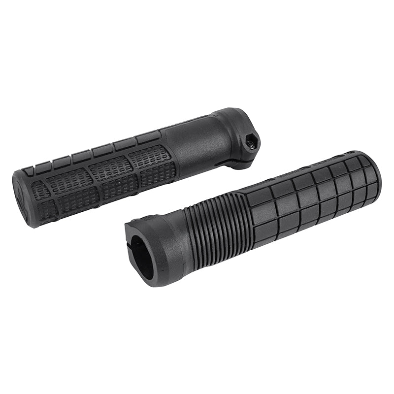 Poignées VTT-city Newton Lock On Rubber (paire) – Noir 138 mm sans bouchons