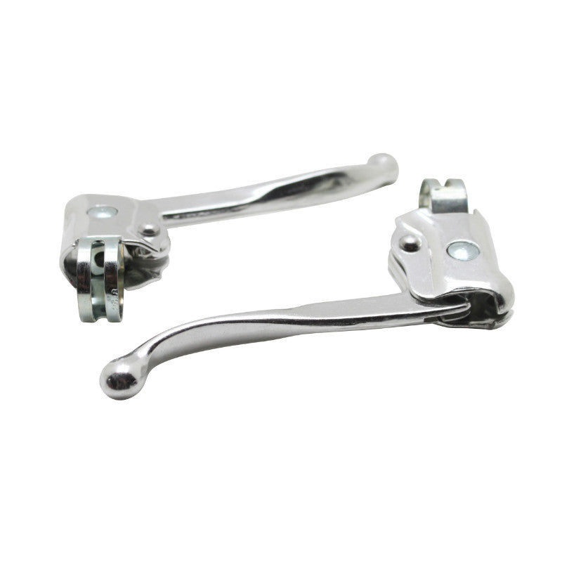 Leviers de frein city P2R alu argent (paire)