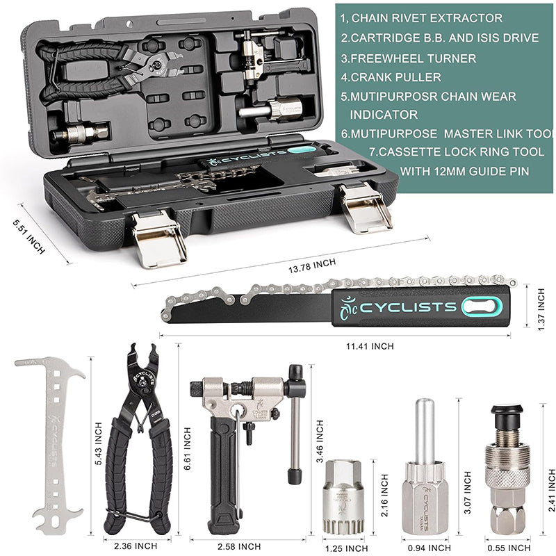Coffret d'entretien vélo Newton – 7 outils – vue 2