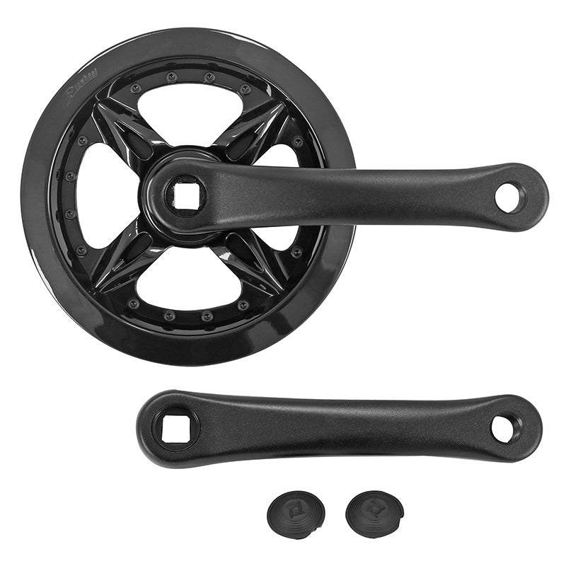 Pédalier VTT P2R 6-7-8 vitesses double flasque alu noir 36 dents – 152 mm