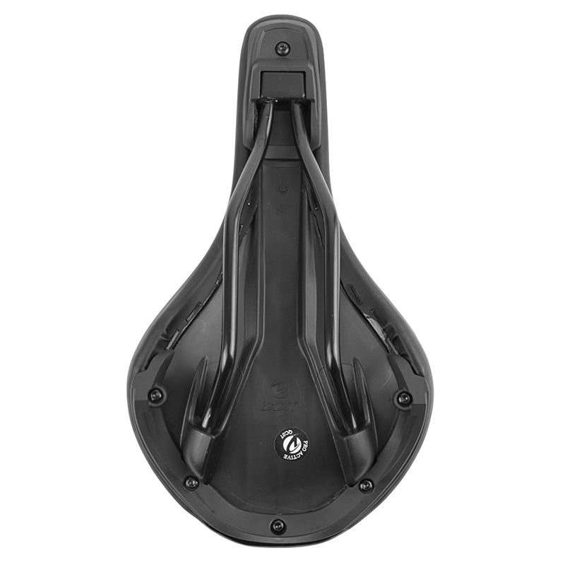 Selle junior Newton Ichnos Racing noire déco rouge – 256 x 140 mm