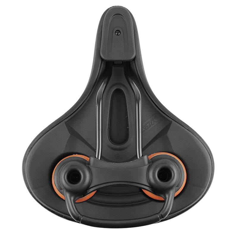 Selle city Newton Metropolitan à élastomères noire 258 x 217 mm avec poignée – vue 4