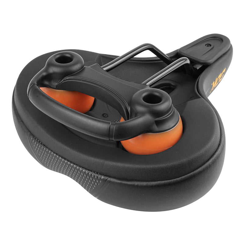 Selle city Newton Metropolitan à élastomères noire 258 x 217 mm avec poignée – vue 6