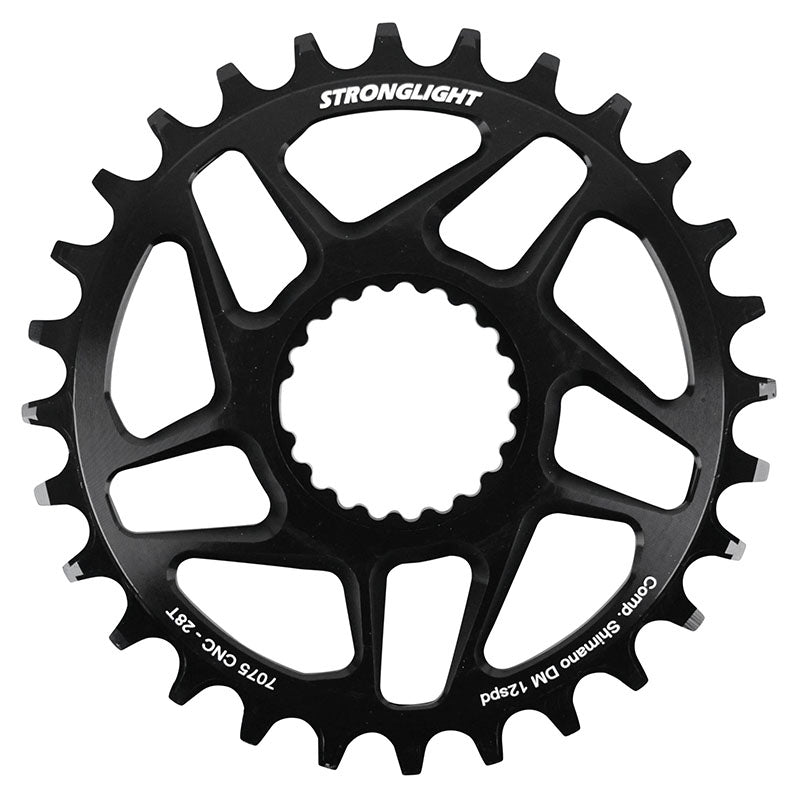 Plateau VTT Stronglight Direct Mount pour Shimano Deore-SLX-XT mono 12 v déport 3 mm – 28 dents