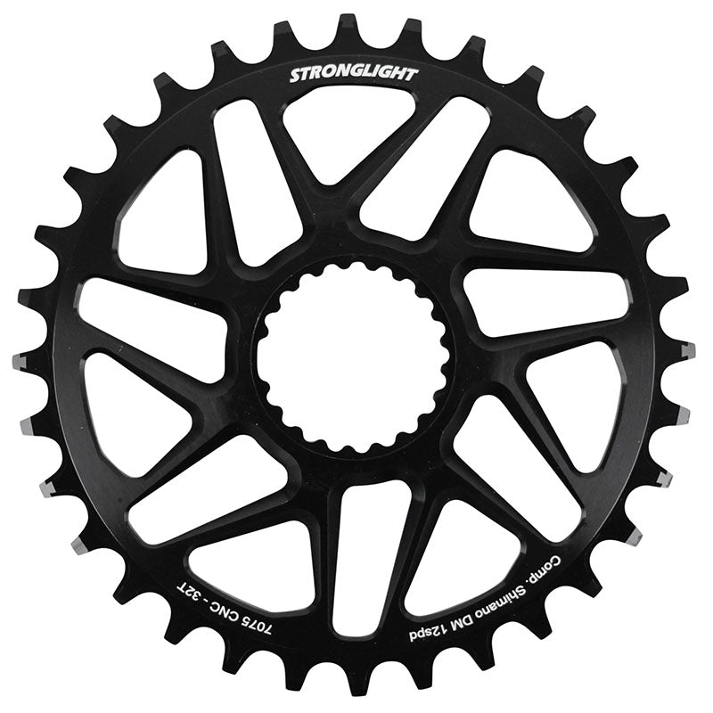 Plateau VTT Stronglight Direct Mount pour Shimano Deore-SLX-XT mono noir 12 v déport 3 mm – 32 dents