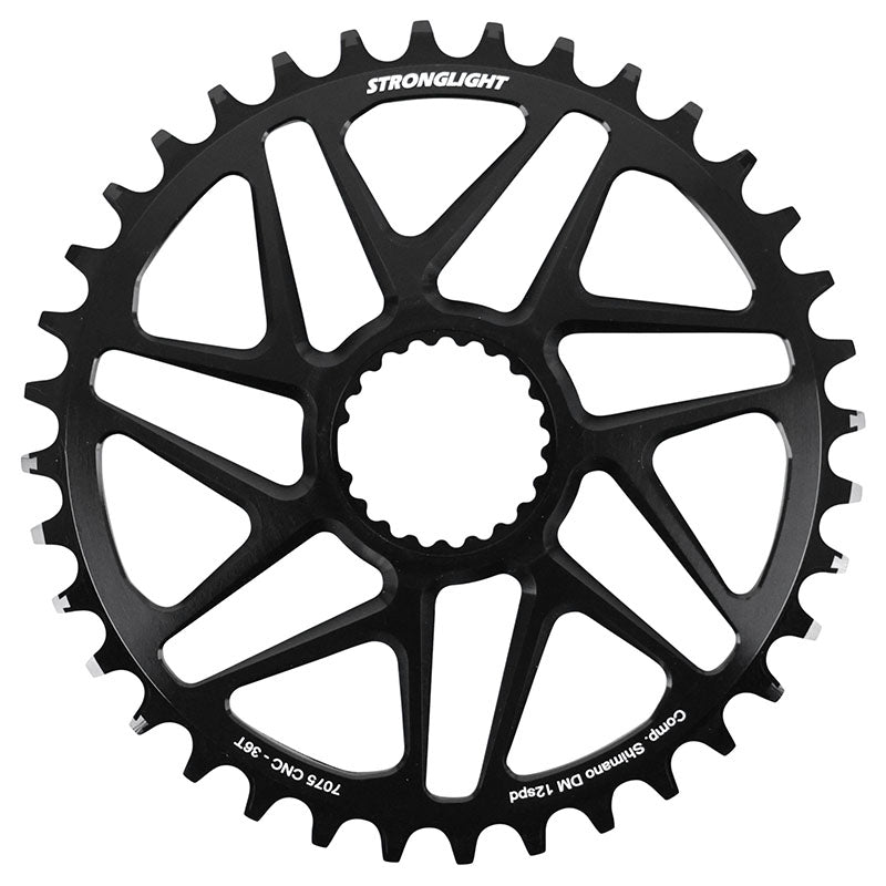 Plateau VTT Stronglight Direct Mount pour Shimano Deore-SLX-XT mono noir 12 v déport 3 mm – 36 dents