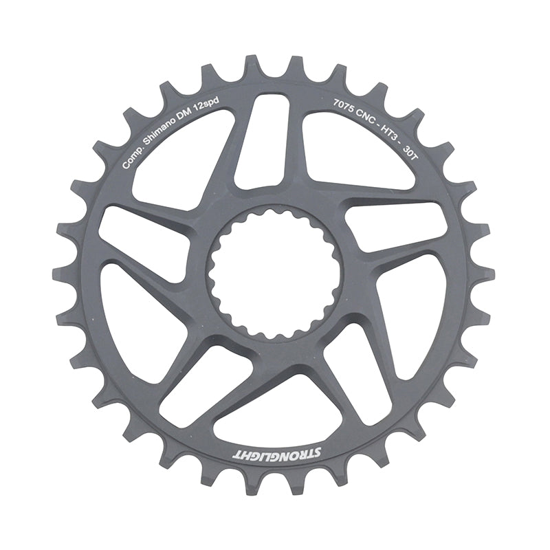 Plateau VTT Stronglight Direct Mount Boost pour Shimano XTR M9100 mono gris HT3 12 v – 30 dents