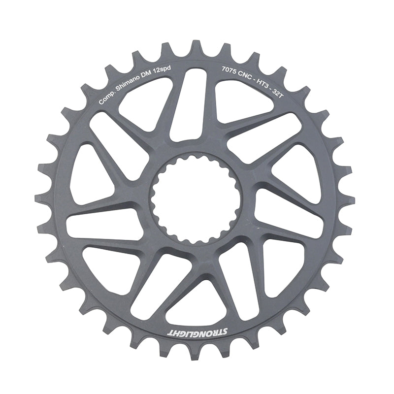 Plateau VTT Stronglight Direct Mount Boost pour Shimano XTR M9100 mono gris HT3 12 v – 32 dents