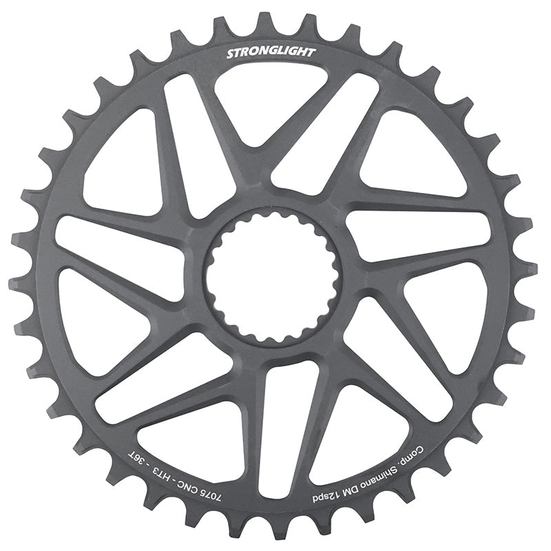 Plateau VTT Stronglight Direct Mount Boost pour Shimano XTR M9100 mono gris HT3 12 v – 36 dents