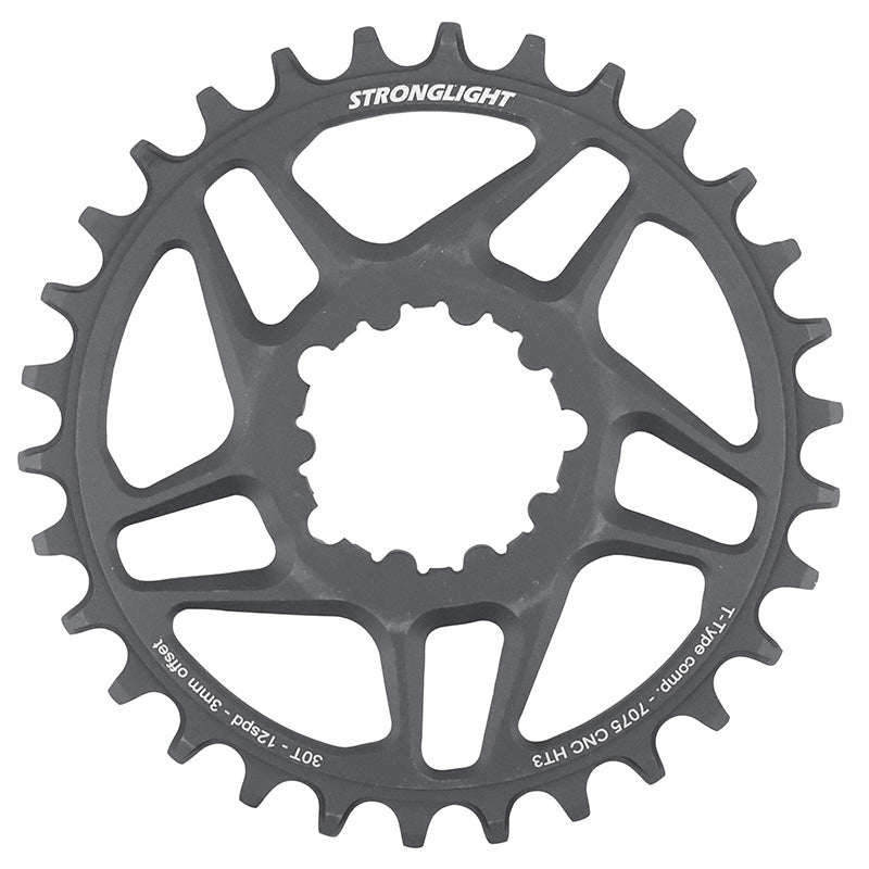 Plateau VTT Stronglight Direct Mount pour SRAM X01-XX1 mono noir 12 v déport 3 mm – 30 dents