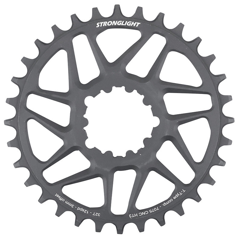 Plateau VTT Stronglight Direct Mount pour SRAM X01-XX1 mono noir 12 v déport 3 mm – 32 dents