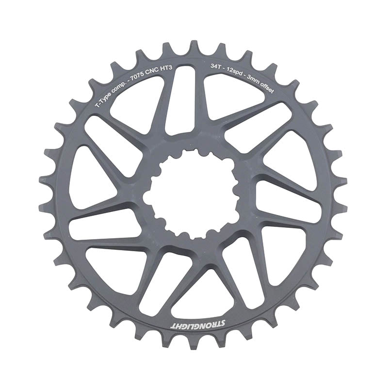 Plateau VTT Stronglight Direct Mount pour SRAM X01-XX1 mono noir 12 v déport 3 mm – 34 dents