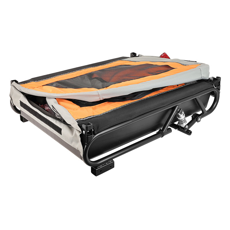 Remorque utilitaire orange-gris fond rigide – 40 kg – vue 14