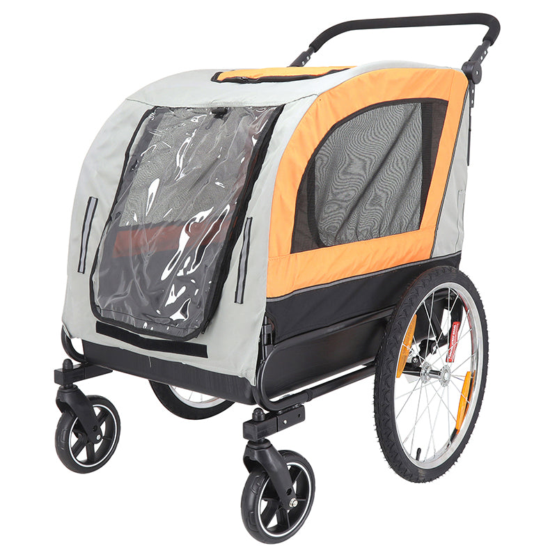 Remorque utilitaire orange-gris fond rigide – 40 kg – vue 6