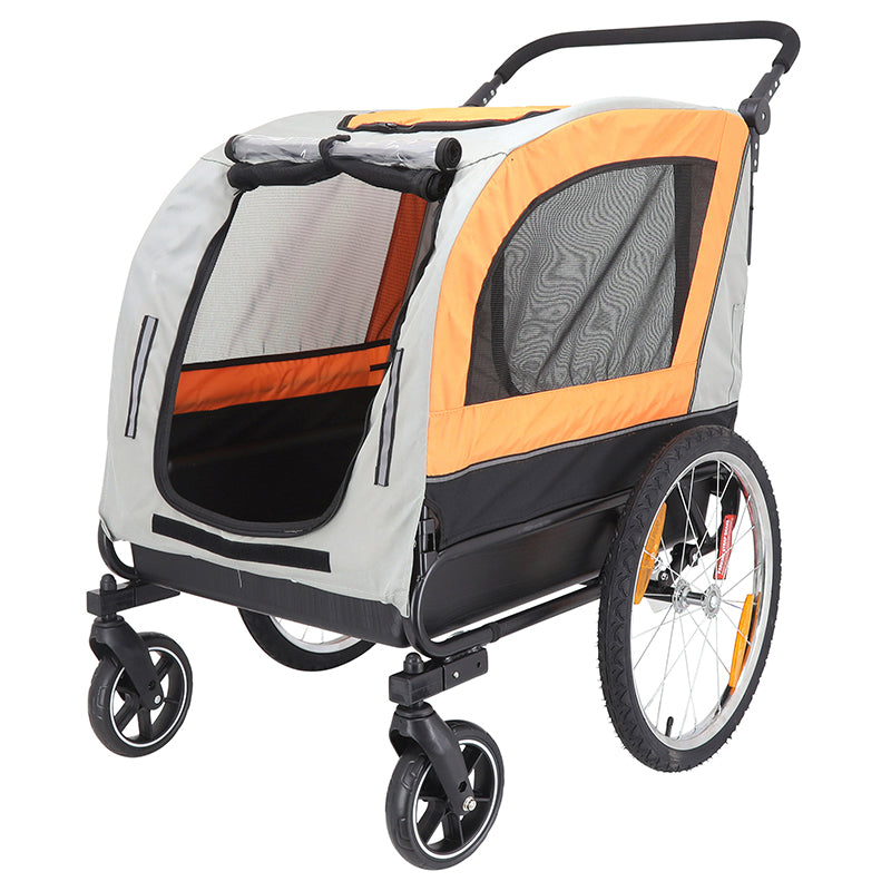Remorque utilitaire orange-gris fond rigide – 40 kg – vue 4
