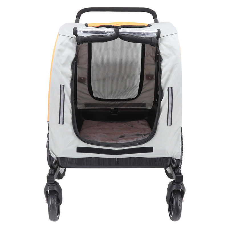 Remorque utilitaire orange-gris fond rigide – 40 kg – vue 3