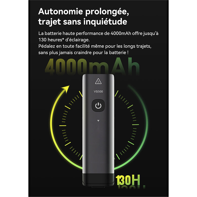 Éclairage avant intelligent iGPSport VS500 – vue 19