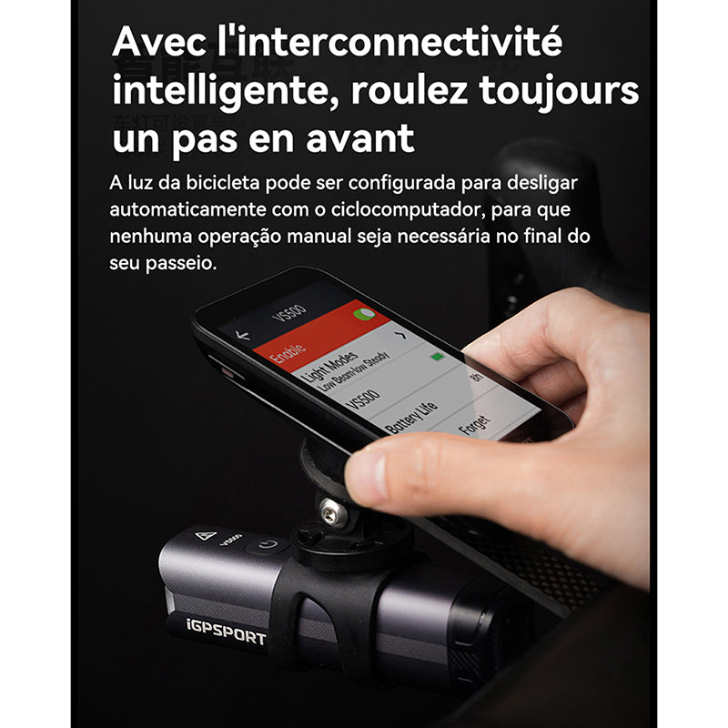 Éclairage avant intelligent iGPSport VS500 – vue 14