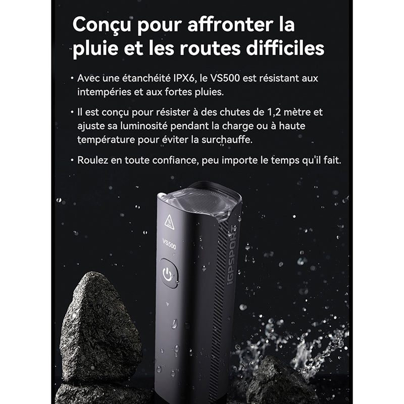 Éclairage avant intelligent iGPSport VS500 – vue 15